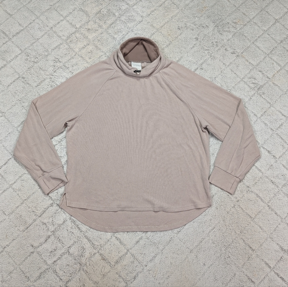 Varley Sweatshirt Womens M Beige Sand Adkisson Pullover Cowl Neck Soft Lounge